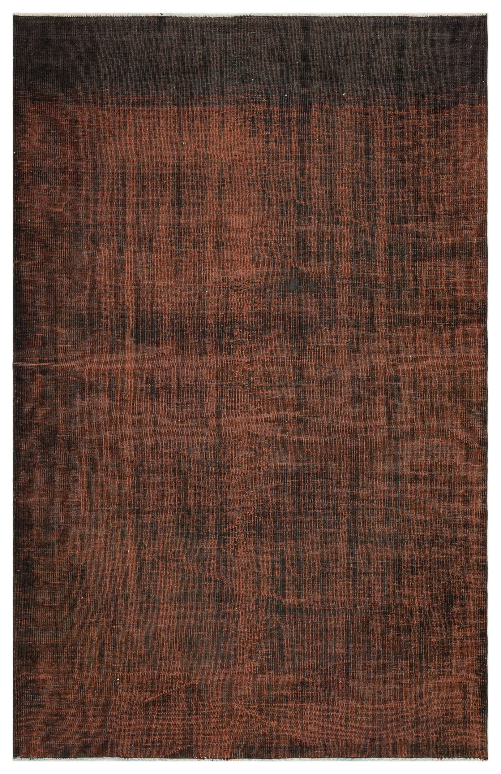 Brown Over Dyed Vintage Rug 5'7'' x 8'9'' ft 171 x 266 cm