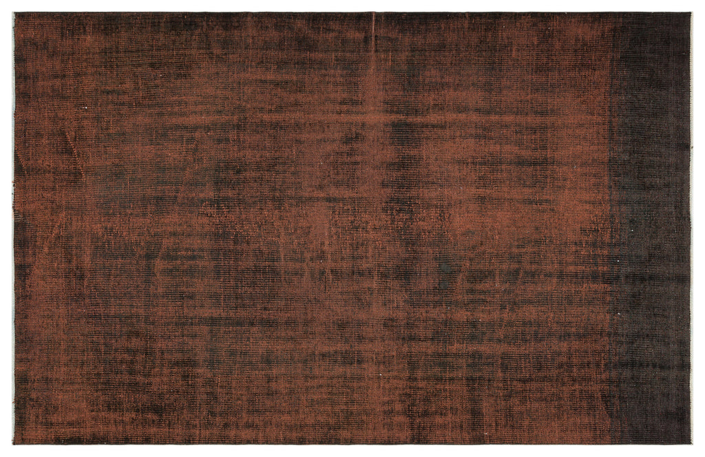 Brown Over Dyed Vintage Rug 5'7'' x 8'9'' ft 171 x 266 cm