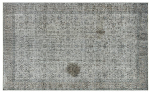 Gray Over Dyed Vintage Rug 5'3'' x 8'6'' ft 159 x 260 cm