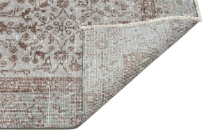 Gray Over Dyed Vintage Rug 5'3'' x 8'12'' ft 160 x 274 cm