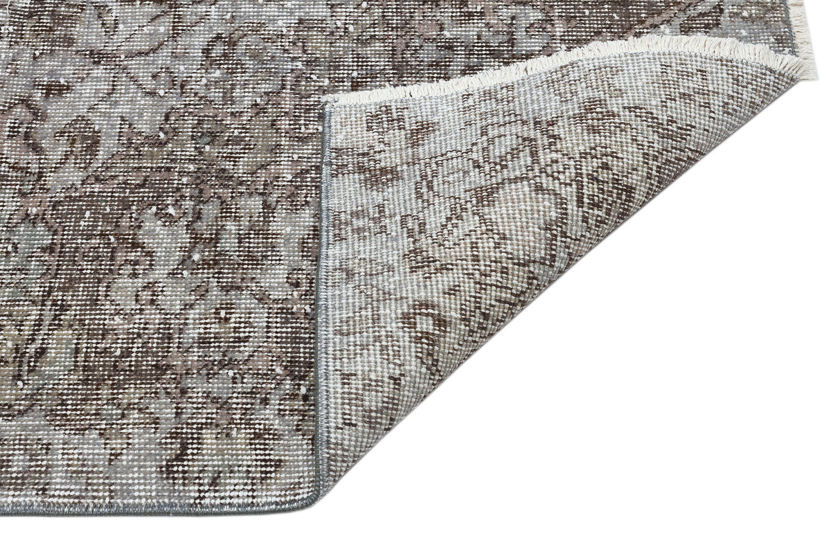 Gray Over Dyed Vintage Rug 5&#39;4&#39;&#39; x 8&#39;10&#39;&#39; ft 162 x 268 cm