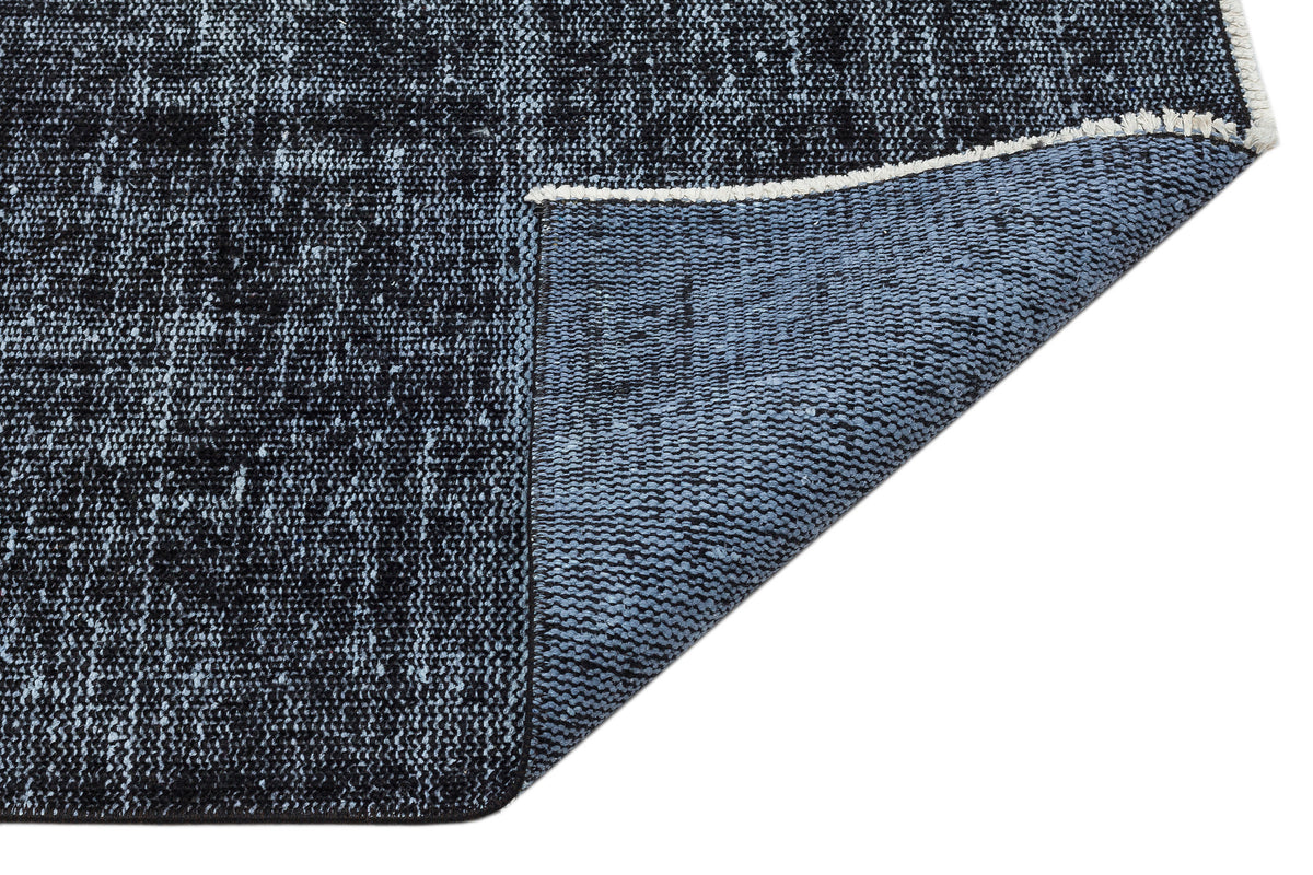 Black Over Dyed Vintage Rug 6&#39;2&#39;&#39; x 9&#39;7&#39;&#39; ft 188 x 293 cm