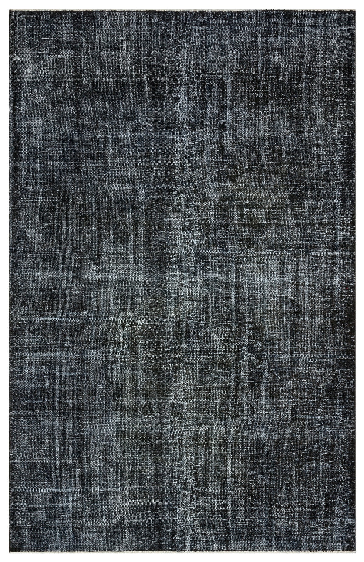 Black Over Dyed Vintage Rug 6&#39;2&#39;&#39; x 9&#39;7&#39;&#39; ft 188 x 293 cm
