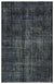 Black Over Dyed Vintage Rug 6'2'' x 9'7'' ft 188 x 293 cm