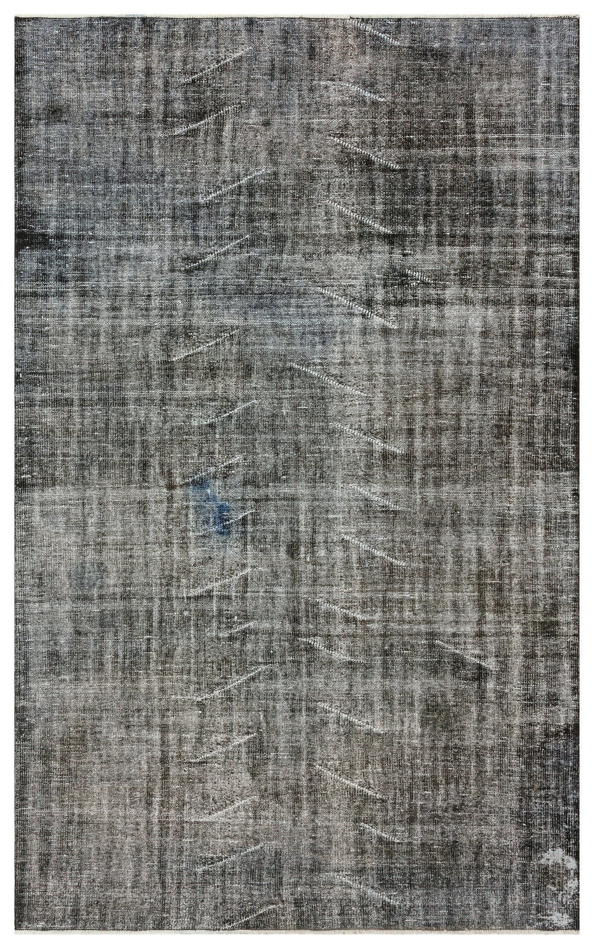 Gray Over Dyed Vintage Rug 5&#39;11&#39;&#39; x 9&#39;4&#39;&#39; ft 180 x 285 cm