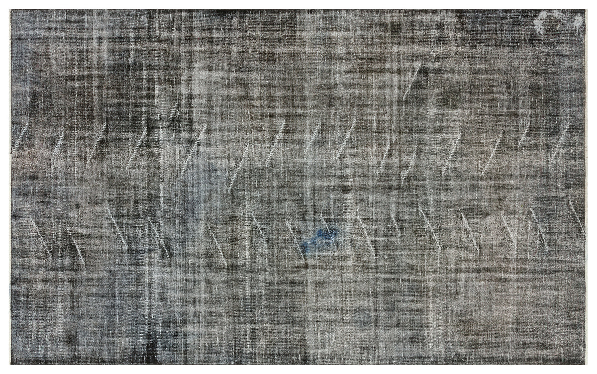 Gray Over Dyed Vintage Rug 5&#39;11&#39;&#39; x 9&#39;4&#39;&#39; ft 180 x 285 cm