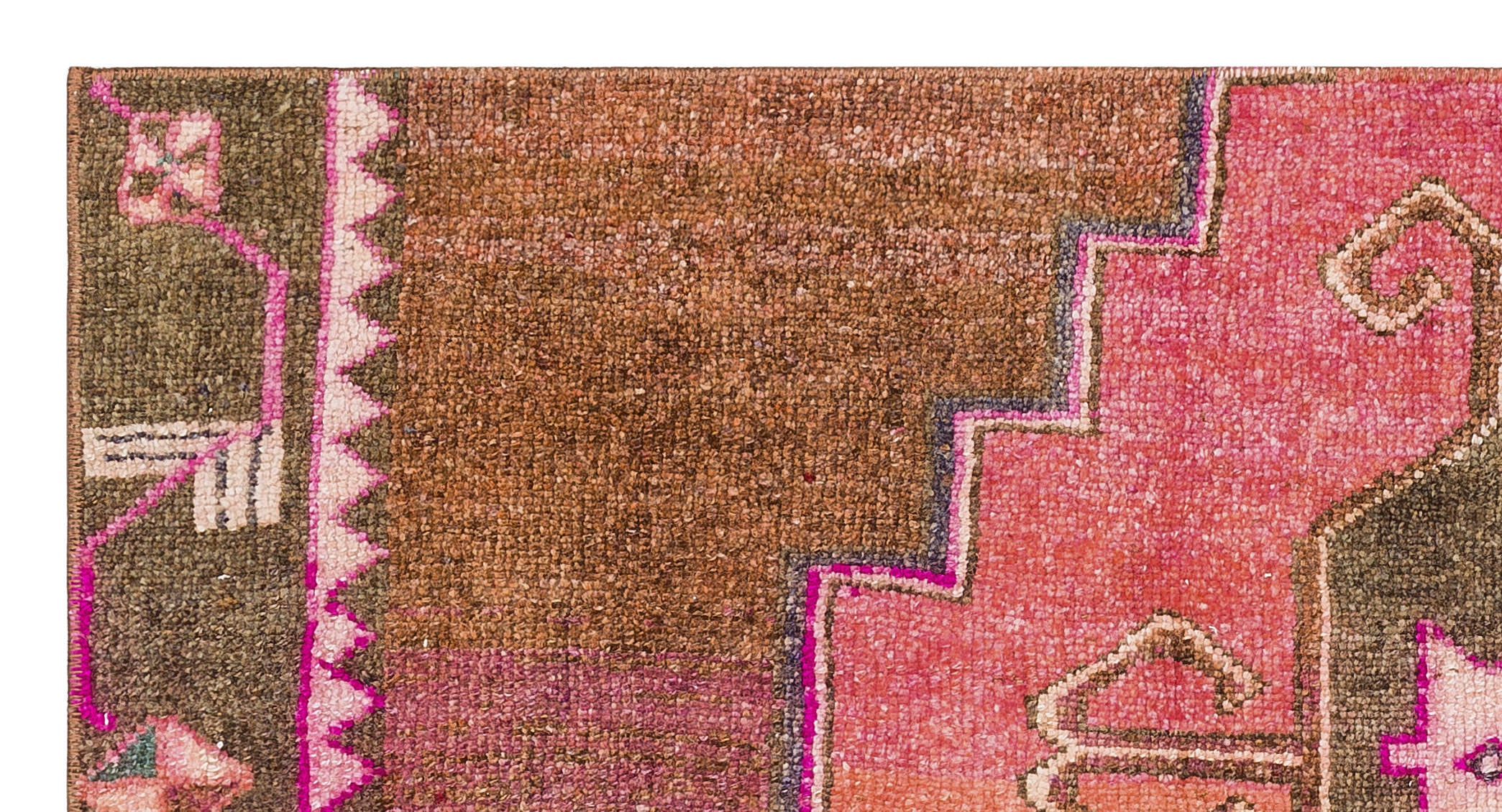 Natural Anatolium Turkish Vintage Rug 2'6'' x 4'7'' ft 75 x 140 cm