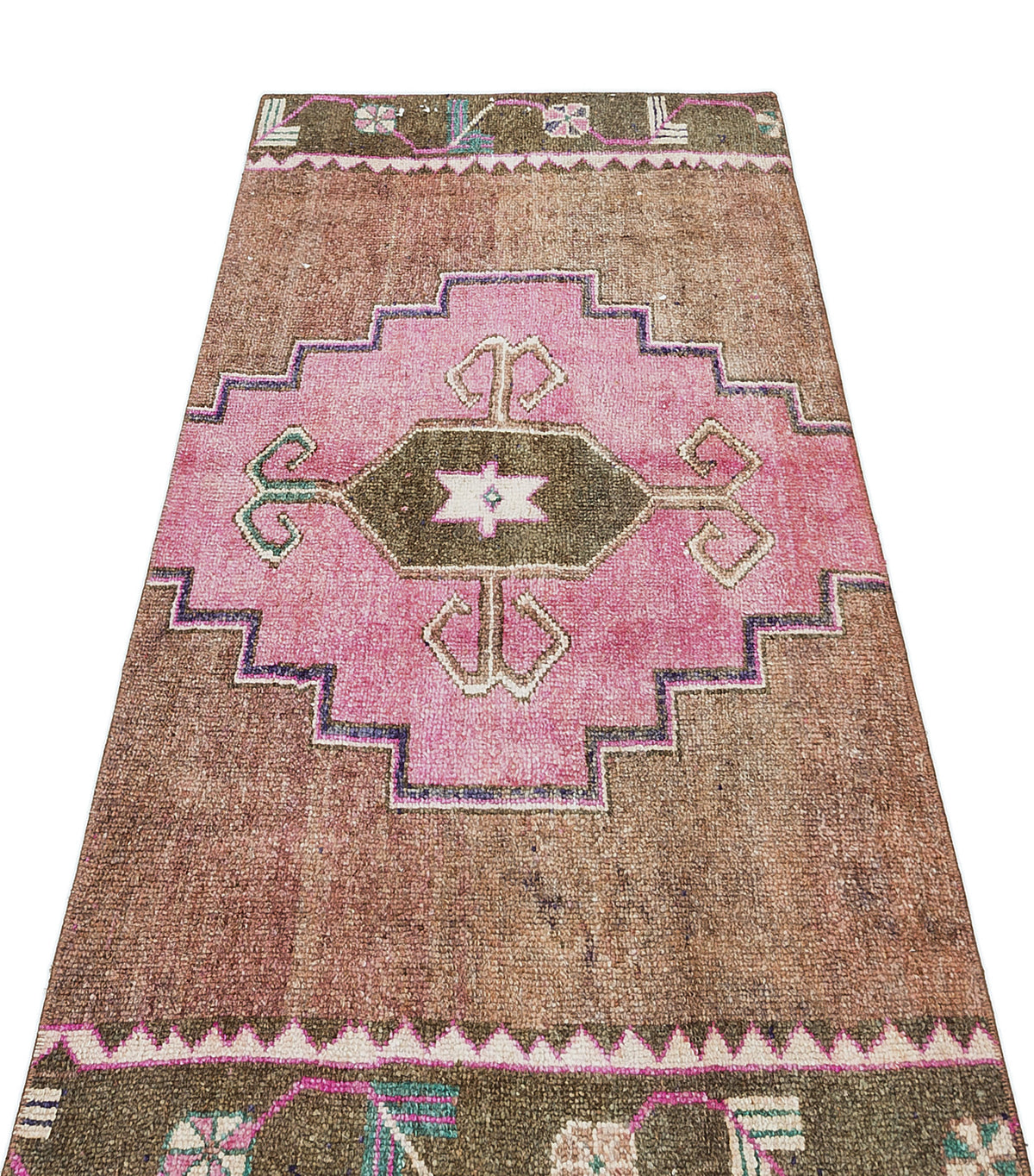 Natural Anatolium Turkish Vintage Rug 2&#39;7&#39;&#39; x 4&#39;8&#39;&#39; ft 79 x 142 cm