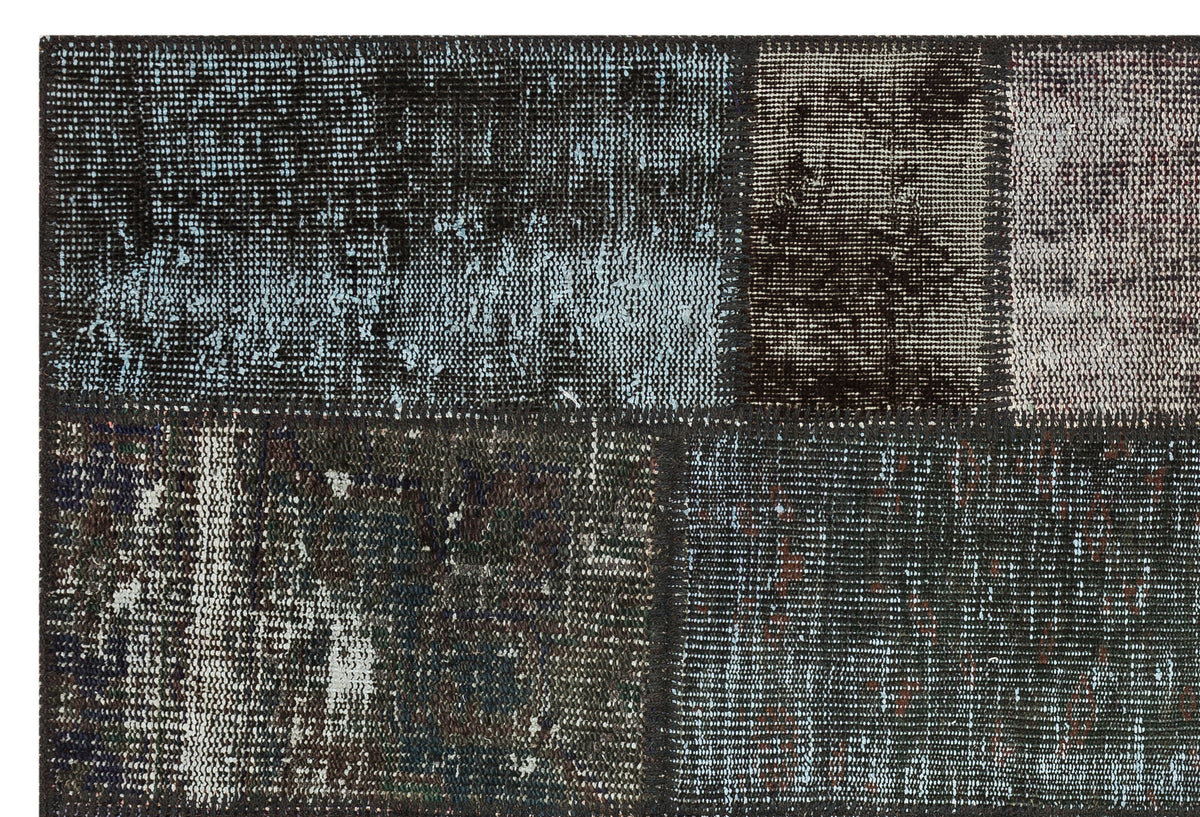 Gray Over Dyed Patchwork Unique Rug 3&#39;11&#39;&#39; x 5&#39;10&#39;&#39; ft 120 x 179 cm