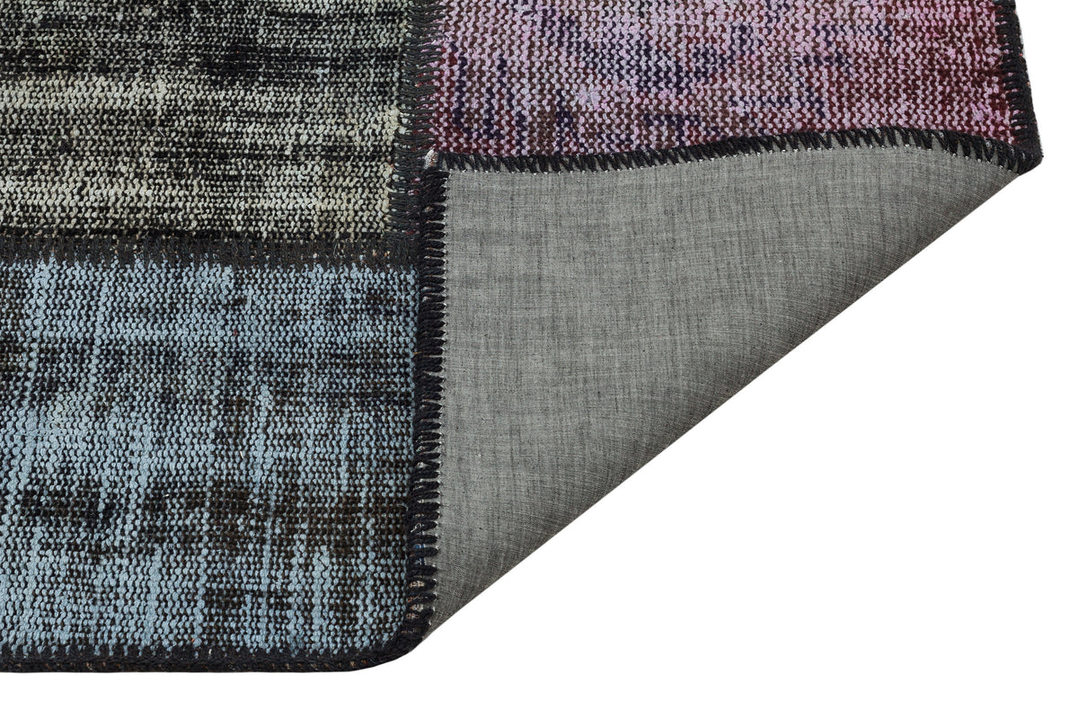 Gray Over Dyed Patchwork Unique Rug 3&#39;11&#39;&#39; x 5&#39;11&#39;&#39; ft 120 x 181 cm