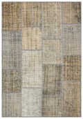 Beige Over Dyed Patchwork Unique Rug 5'3'' x 7'7'' ft 160 x 232 cm