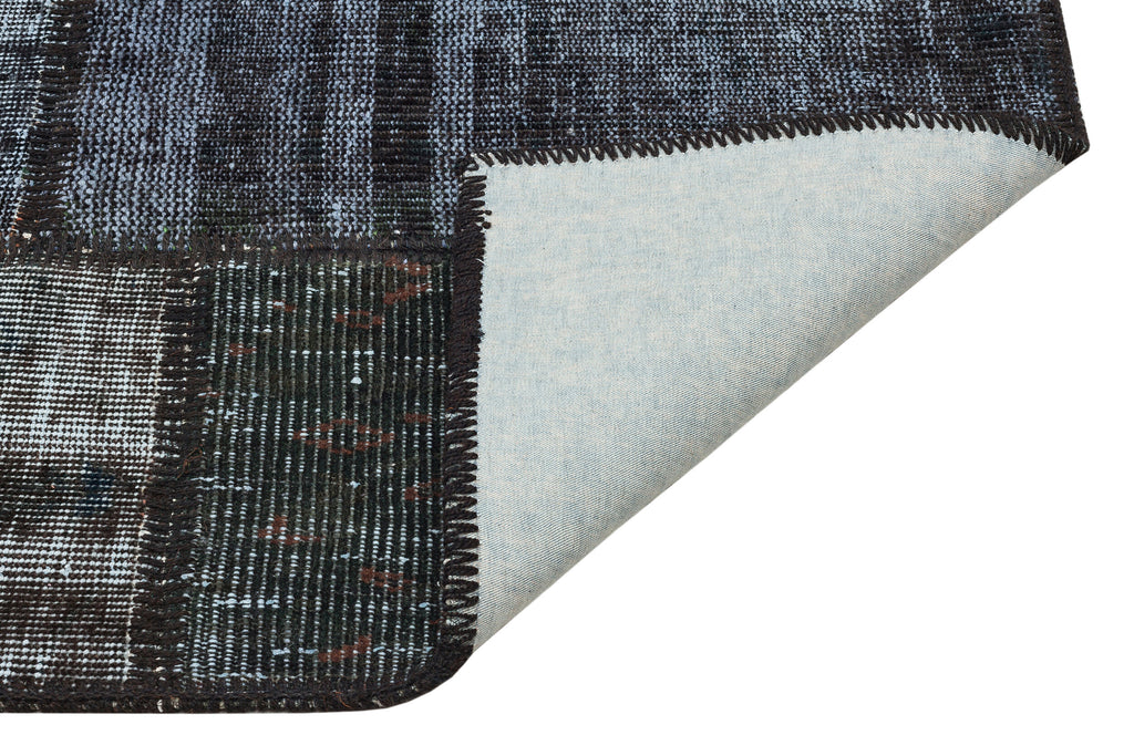 Gray Over Dyed Patchwork Unique Rug 3'12'' x 5'11'' ft 121 x 181 cm