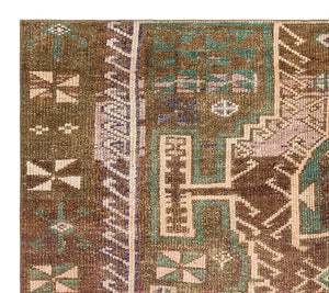 Natural Anatolium Turkish Vintage Rug 4'2'' x 4'8'' ft 128 x 143 cm