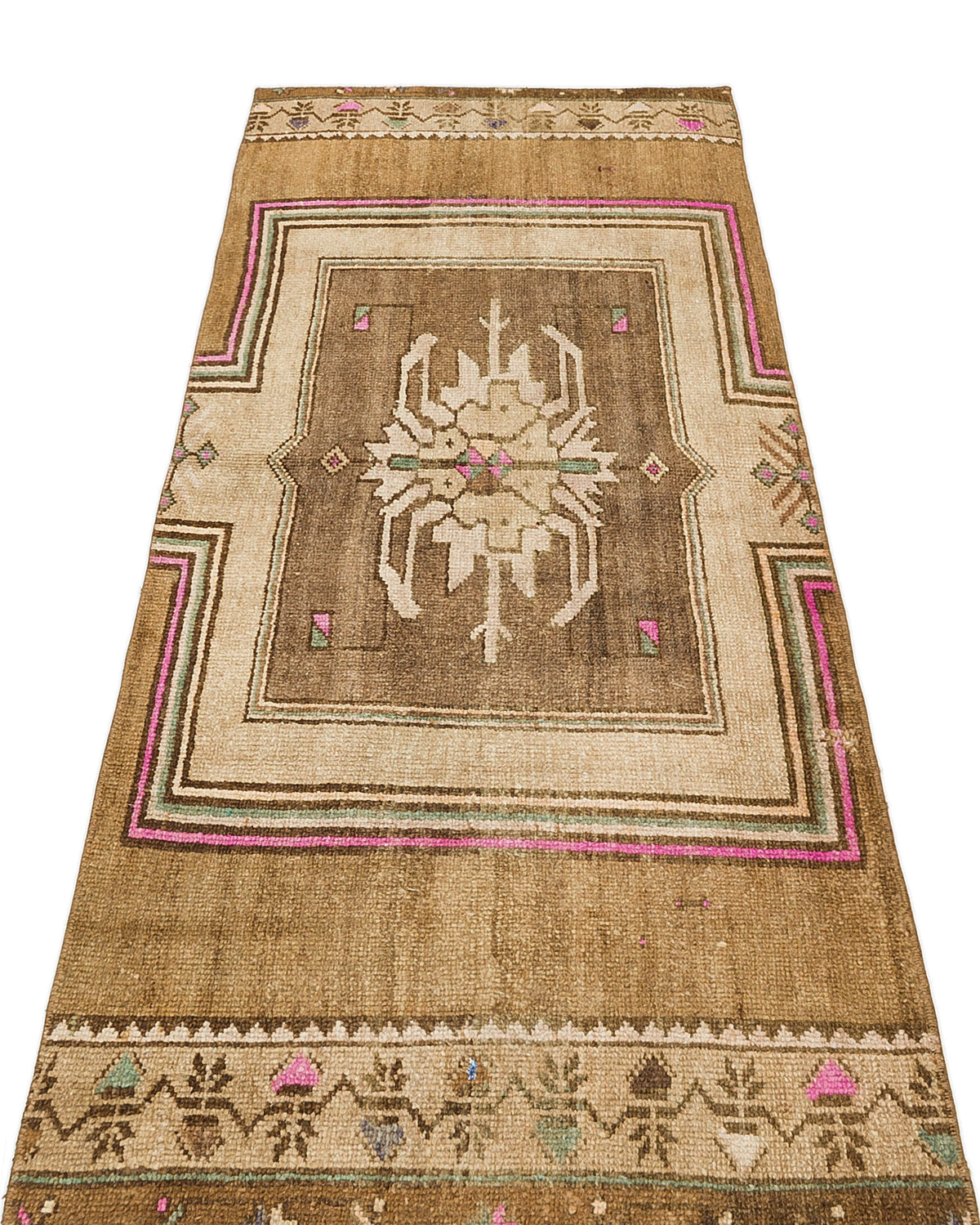 Natural Anatolium Turkish Vintage Runner 2&#39;7&#39;&#39; x 6&#39;3&#39;&#39; ft 78 x 191 cm
