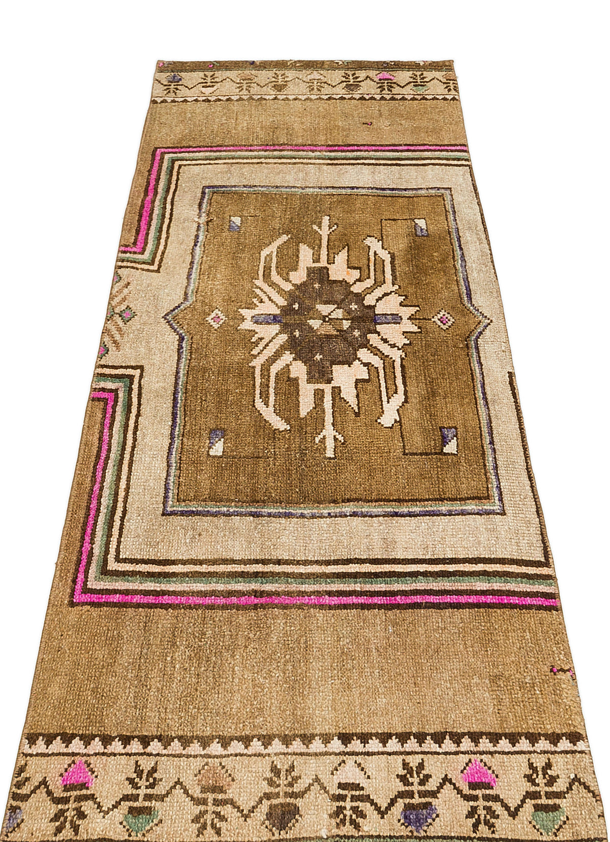Natural Anatolium Turkish Vintage Runner 2&#39;3&#39;&#39; x 6&#39;2&#39;&#39; ft 69 x 188 cm