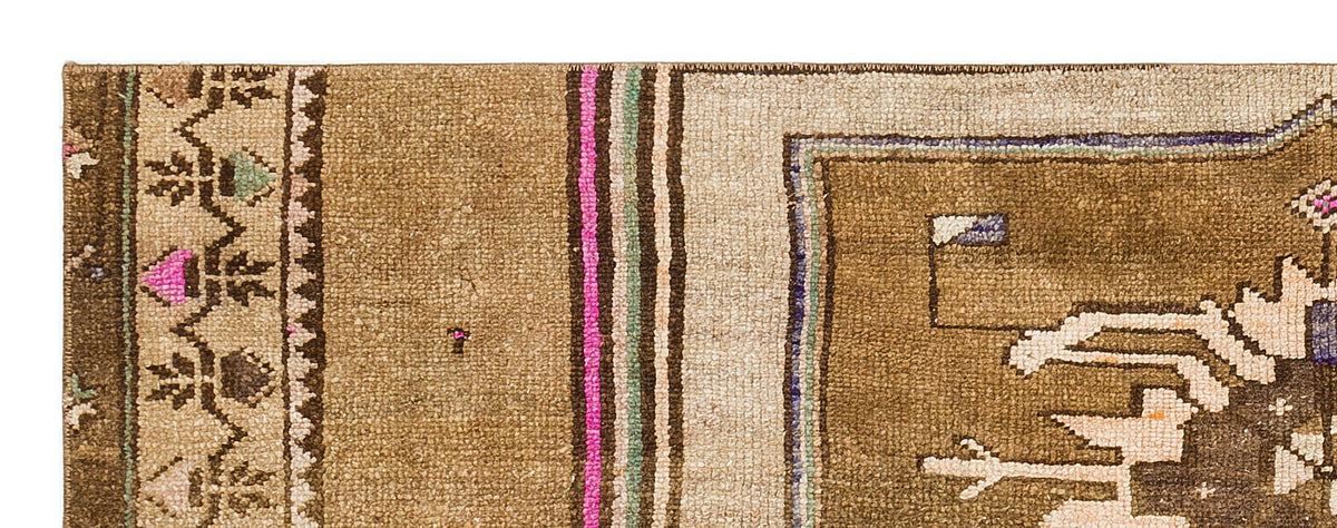 Natural Anatolium Turkish Vintage Runner 2&#39;3&#39;&#39; x 6&#39;2&#39;&#39; ft 69 x 188 cm