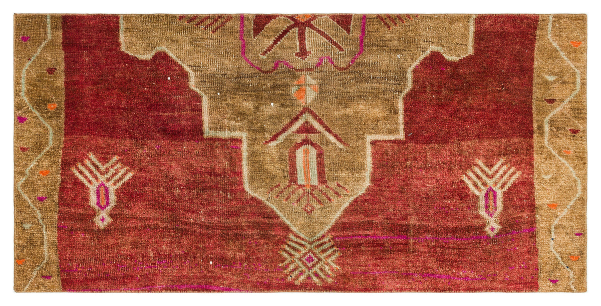 Natural Anatolium Turkish Vintage Rug 3&#39;2&#39;&#39; x 6&#39;6&#39;&#39; ft 96 x 197 cm