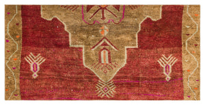 Natural Anatolium Turkish Vintage Rug 3'2'' x 6'6'' ft 96 x 197 cm