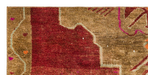 Natural Anatolium Turkish Vintage Rug 3'2'' x 6'6'' ft 96 x 197 cm