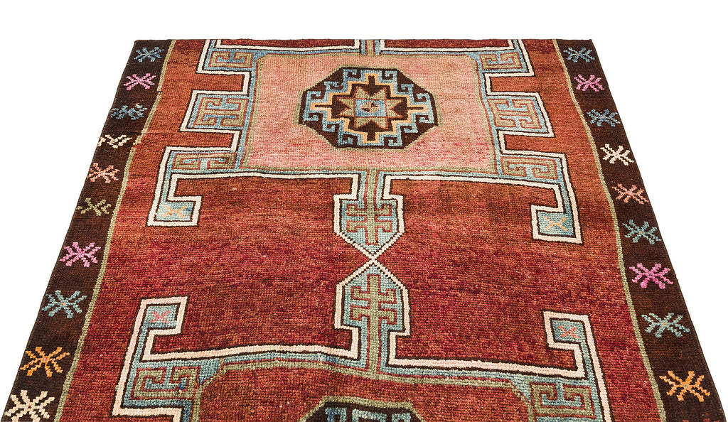 Natural Anatolium Turkish Vintage Rug 4'4'' x 4'1'' ft 131 x 125 cm