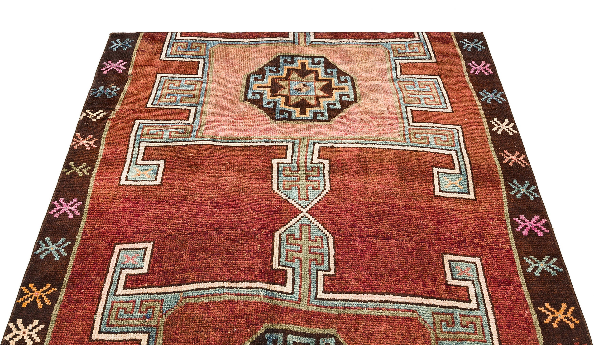 Natural Anatolium Turkish Vintage Rug 4'4'' x 4'1'' ft 131 x 125 cm