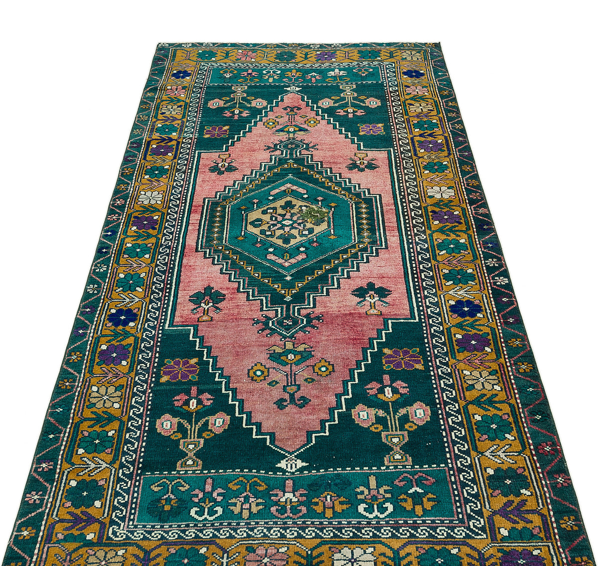 Natural Anatolium Turkish Vintage Rug 3&#39;5&#39;&#39; x 6&#39;7&#39;&#39; ft 105 x 201 cm