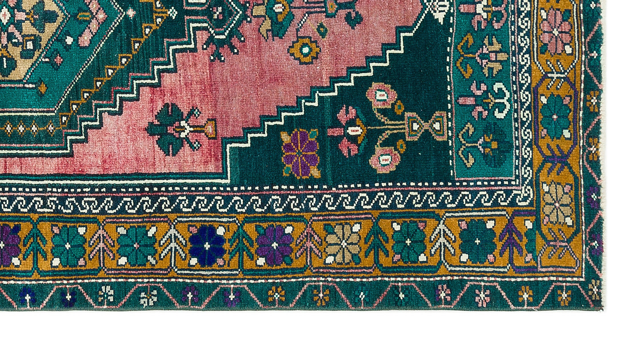 Natural Anatolium Turkish Vintage Rug 3'5'' x 6'7'' ft 105 x 201 cm