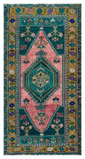 Natural Anatolium Turkish Vintage Rug 3'5'' x 6'7'' ft 105 x 201 cm