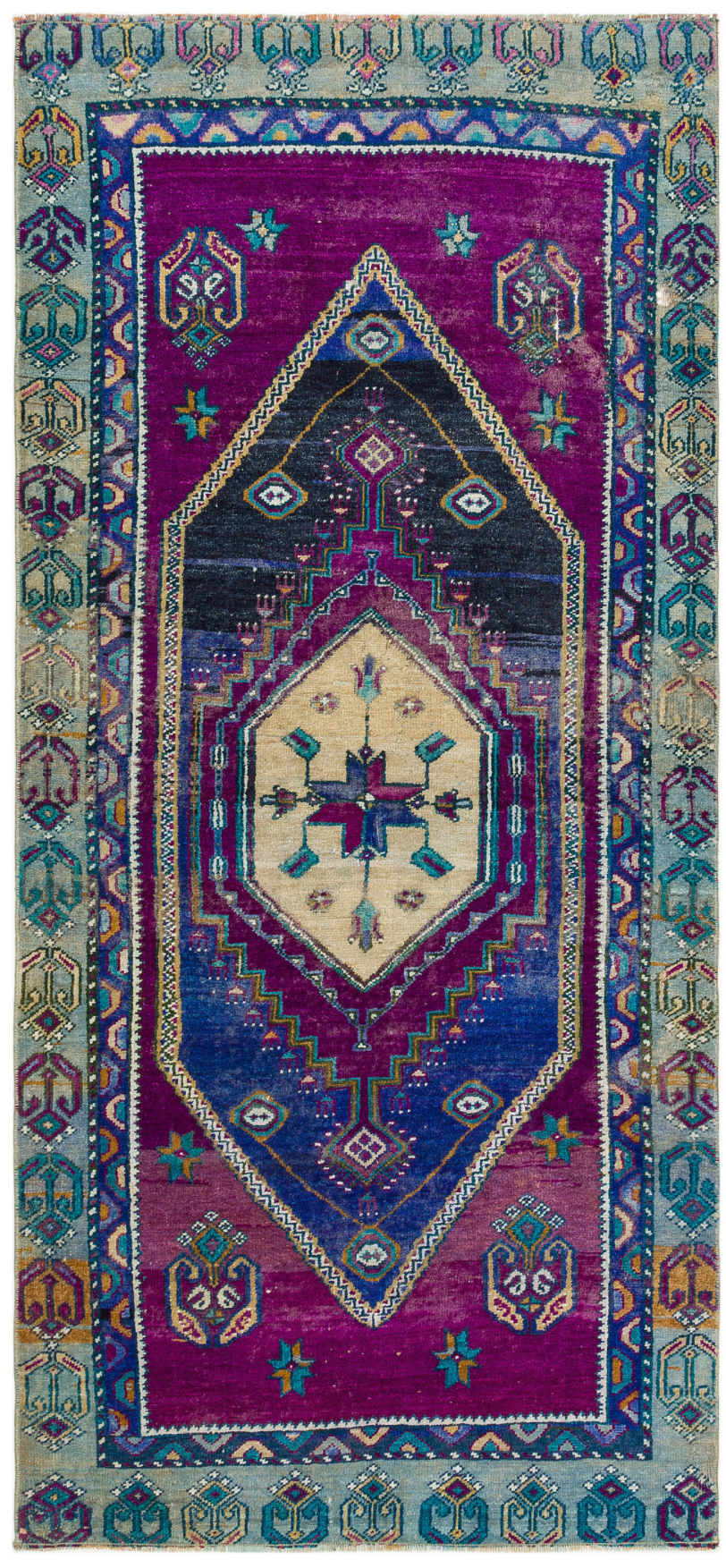 Natural Anatolium Turkish Vintage Runner 3&#39;1&#39;&#39; x 6&#39;7&#39;&#39; ft 95 x 200 cm