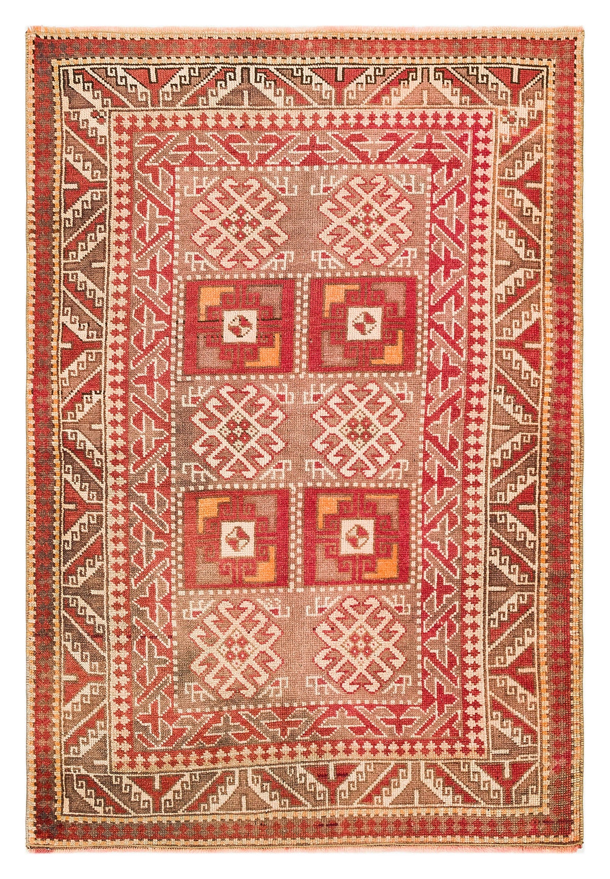 Natural Anatolium Turkish Vintage Rug 3&#39;2&#39;&#39; x 4&#39;9&#39;&#39; ft 97 x 144 cm