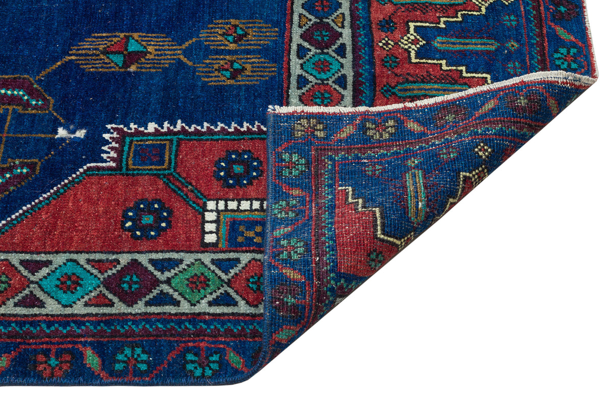Natural Anatolium Turkish Vintage Rug 4&#39;6&#39;&#39; x 9&#39;11&#39;&#39; ft 138 x 302 cm