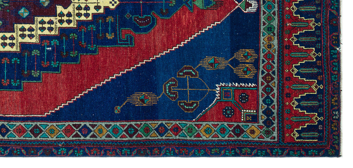 Natural Anatolium Turkish Vintage Rug 4&#39;6&#39;&#39; x 9&#39;11&#39;&#39; ft 138 x 302 cm