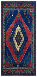 Natural Anatolium Turkish Vintage Rug 4'6'' x 9'11'' ft 138 x 302 cm