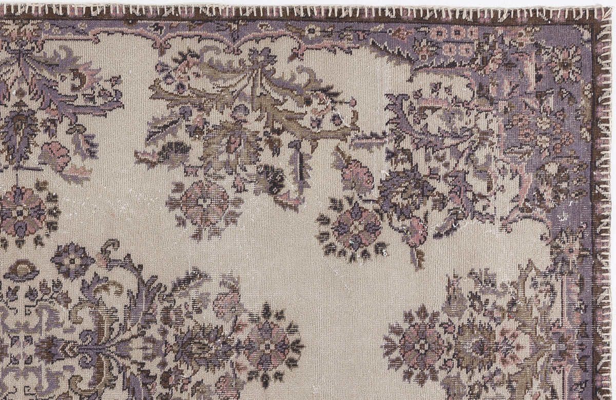 Naturel Over Dyed Vintage Rug 5&#39;7&#39;&#39; x 9&#39;6&#39;&#39; ft 170 x 290 cm