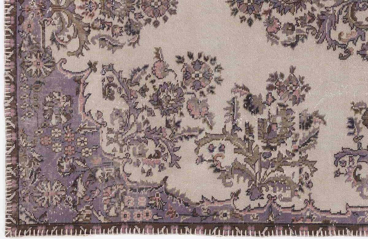 Naturel Over Dyed Vintage Rug 5&#39;7&#39;&#39; x 9&#39;6&#39;&#39; ft 170 x 290 cm