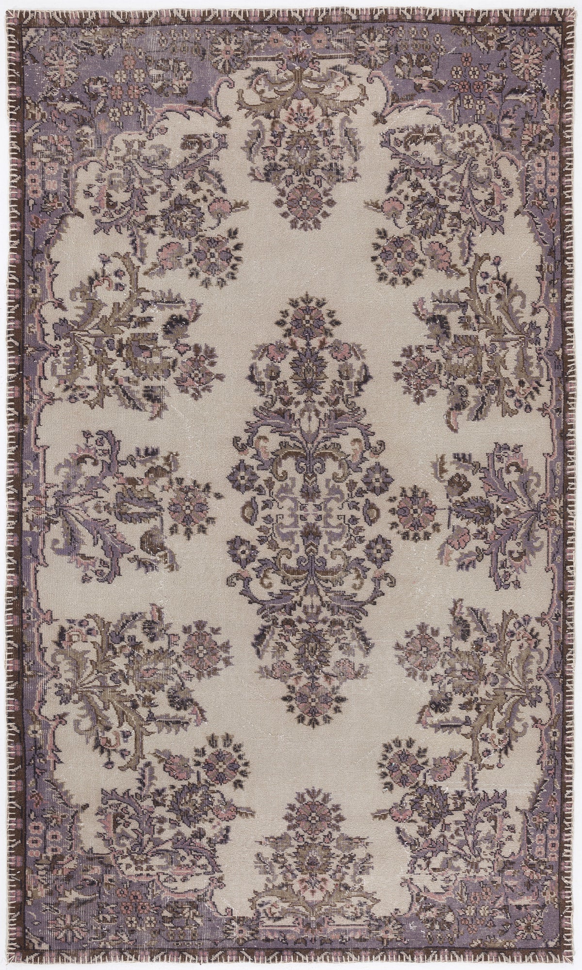 Naturel Over Dyed Vintage Rug 5&#39;7&#39;&#39; x 9&#39;6&#39;&#39; ft 170 x 290 cm