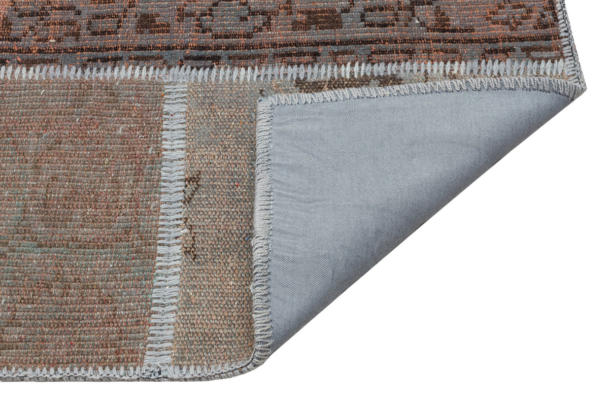 Gray Over Dyed Patchwork Unique Rug 5&#39;4&#39;&#39; x 7&#39;7&#39;&#39; ft 163 x 230 cm