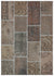 Gray Over Dyed Patchwork Unique Rug 5'4'' x 7'7'' ft 163 x 230 cm