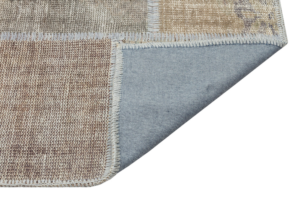 Beige Over Dyed Patchwork Unique Rug 5'3'' x 7'7'' ft 160 x 232 cm