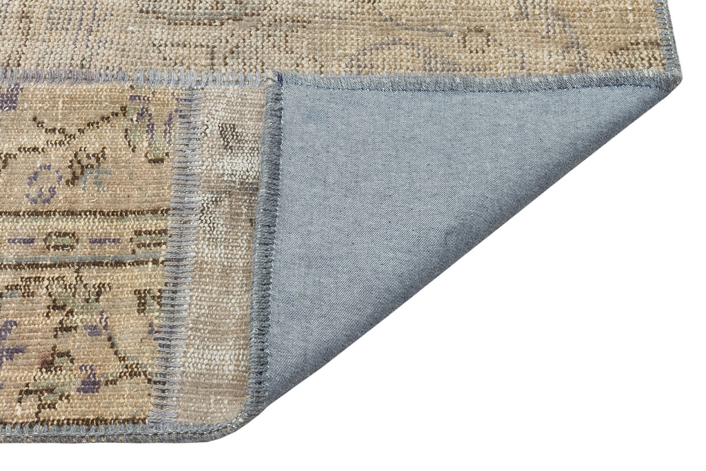 Beige Over Dyed Patchwork Unique Rug 5'3'' x 7'7'' ft 160 x 231 cm