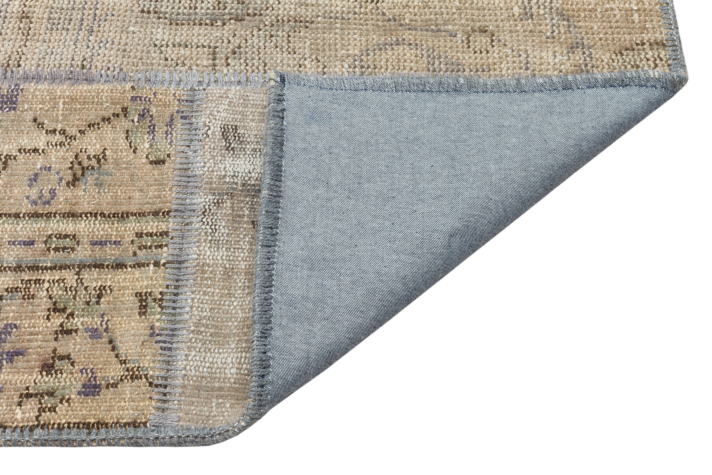 Beige Over Dyed Patchwork Unique Rug 5'3'' x 7'7'' ft 160 x 231 cm