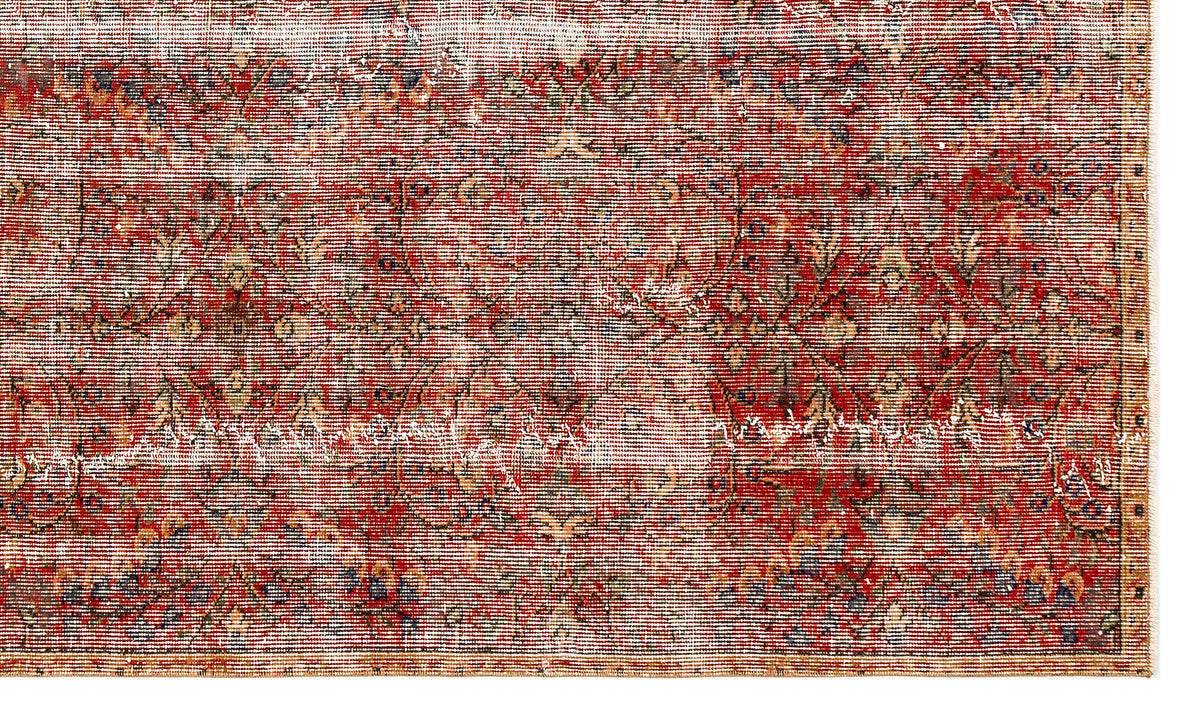Retro Design Blush Over Dyed Vintage Rug 5&#39;1&#39;&#39; x 8&#39;8&#39;&#39; ft 155 x 264 cm