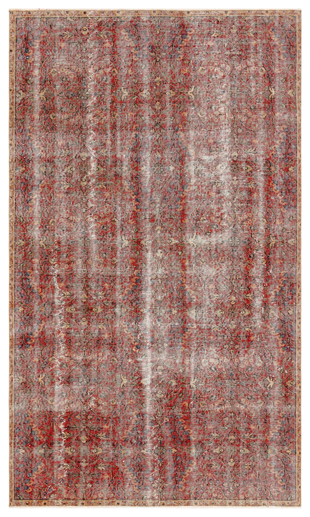 Retro Design Blush Over Dyed Vintage Rug 5&#39;1&#39;&#39; x 8&#39;8&#39;&#39; ft 155 x 264 cm