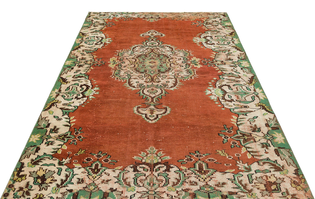 Colored Over Dyed Rug | Traditional Design  Rug | Turkish Rug | Hand Weaving Rug  | Bedroom Rug | Wool Rug | Vintage Rug | Retro Rug | Patterned Rug | Naturel Rug  | Boho Rug I 5'11'' x 8'7'' ft 181 x 262 cm