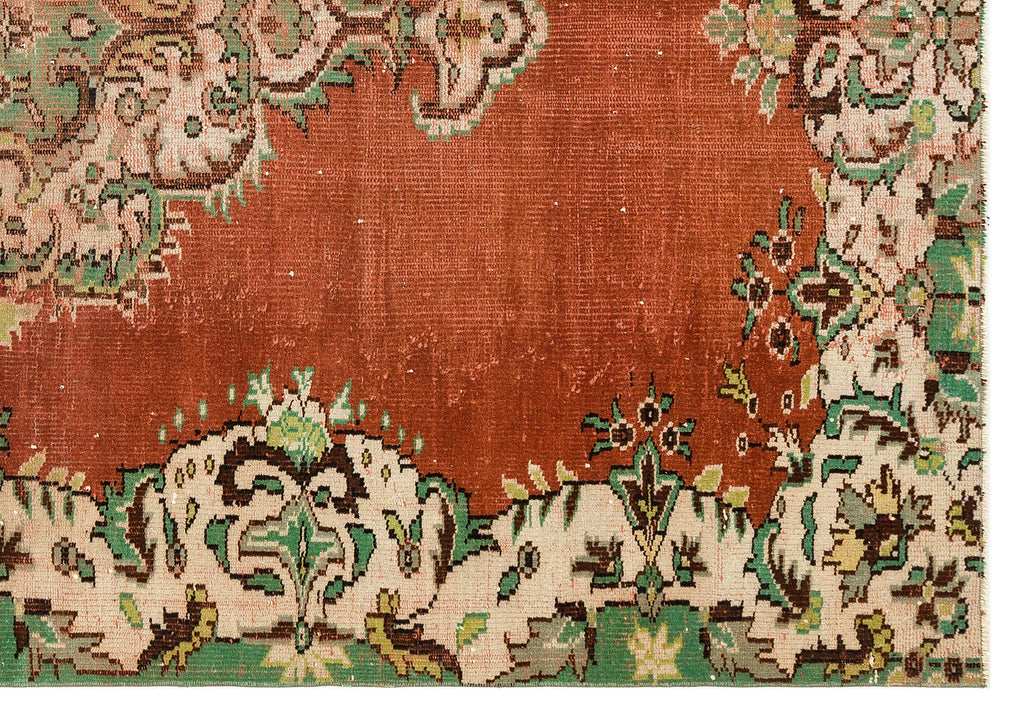 Colored Over Dyed Rug | Traditional Design  Rug | Turkish Rug | Hand Weaving Rug  | Bedroom Rug | Wool Rug | Vintage Rug | Retro Rug | Patterned Rug | Naturel Rug  | Boho Rug I 5'11'' x 8'7'' ft 181 x 262 cm
