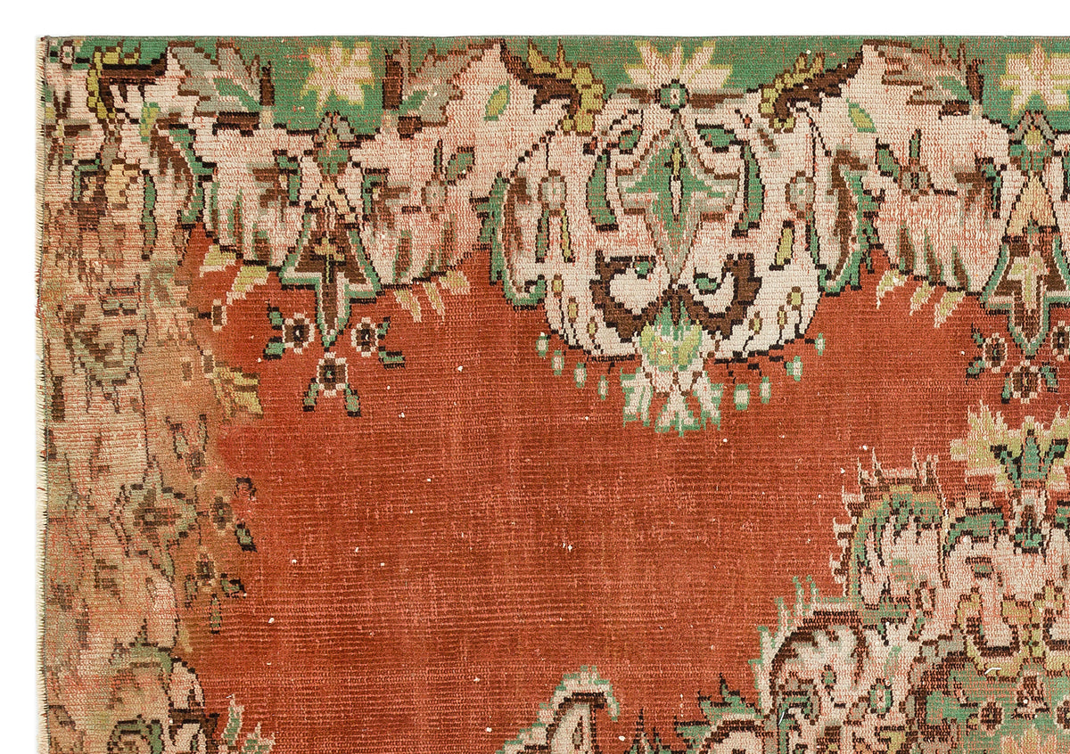 Colored Over Dyed Rug | Traditional Design  Rug | Turkish Rug | Hand Weaving Rug  | Bedroom Rug | Wool Rug | Vintage Rug | Retro Rug | Patterned Rug | Naturel Rug  | Boho Rug I 5&#39;11&#39;&#39; x 8&#39;7&#39;&#39; ft 181 x 262 cm