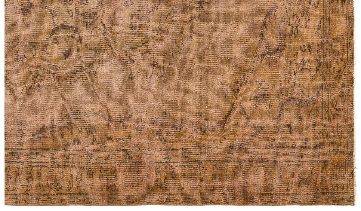 Traditional Deasign Brown Over Dyed Vintage Rug 5&#39;7&#39;&#39; x 9&#39;6&#39;&#39; ft 169 x 289 cm