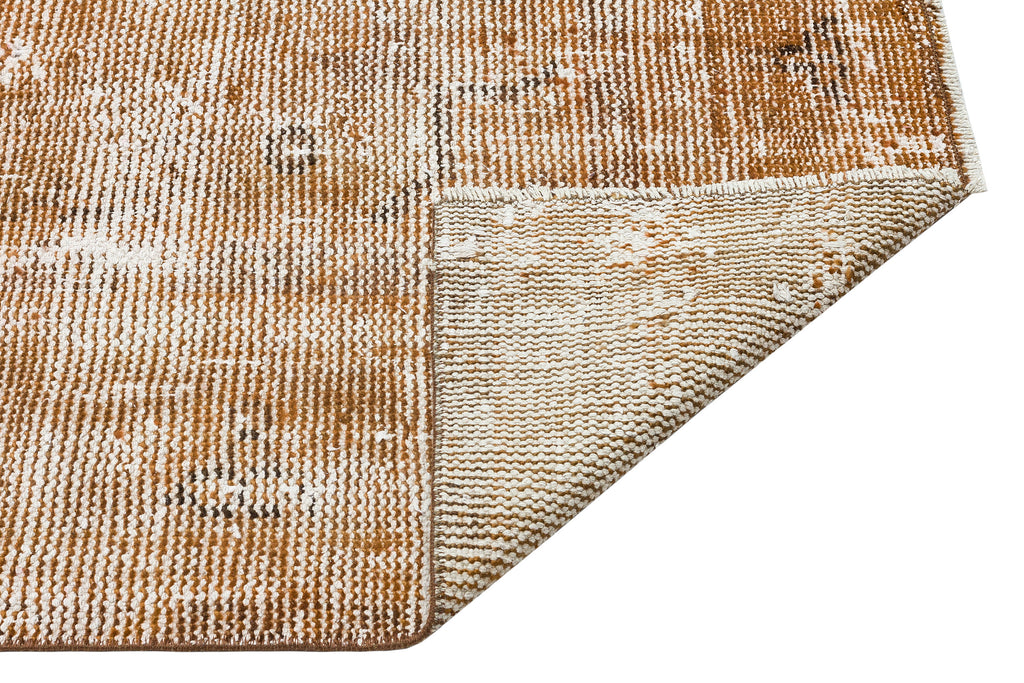 Brown Over Dyed Vintage Rug 5'6'' x 7'10'' ft 168 x 238 cm