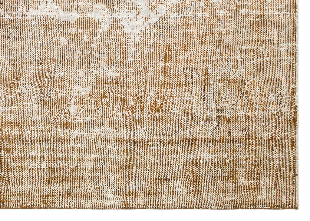 Brown Over Dyed Vintage Rug 5'6'' x 7'10'' ft 168 x 238 cm