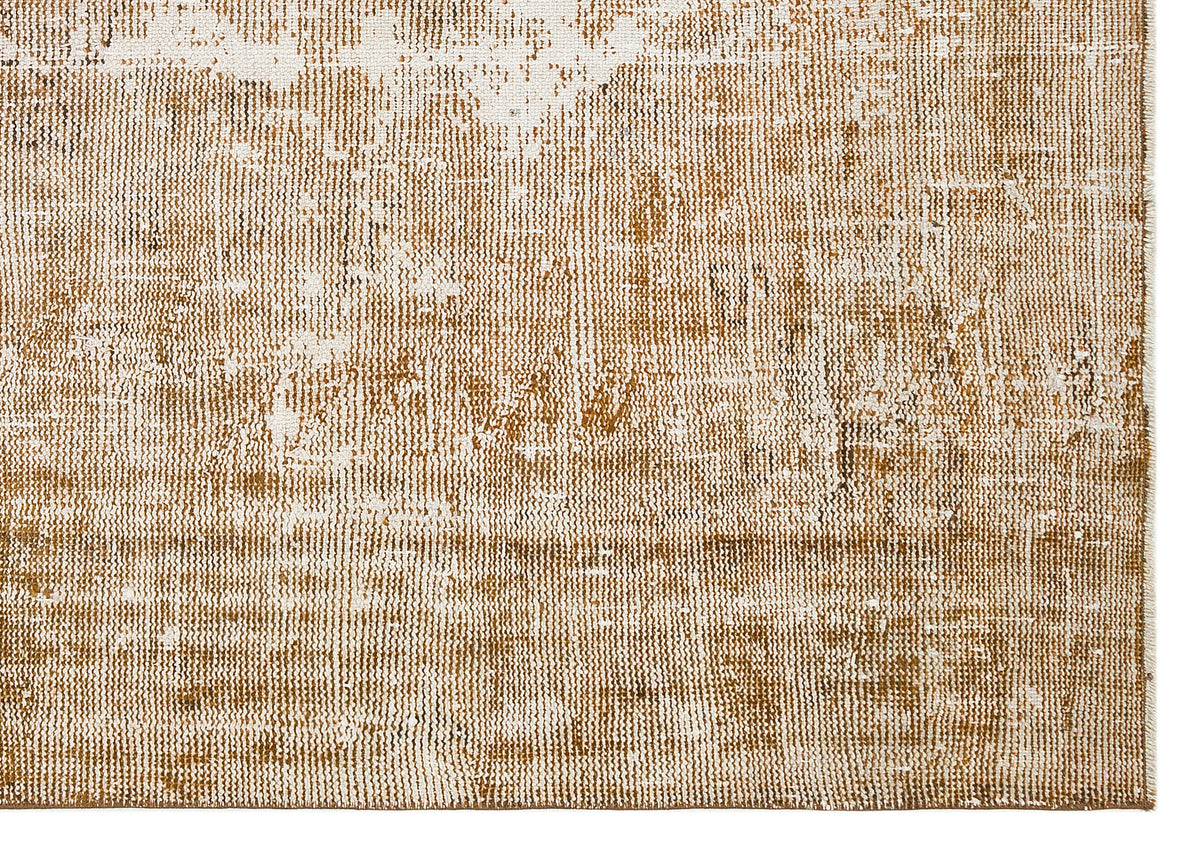Brown Over Dyed Vintage Rug 5&#39;6&#39;&#39; x 7&#39;10&#39;&#39; ft 168 x 238 cm